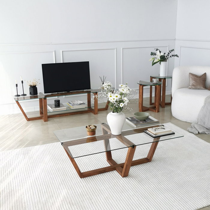 Hanah Home Soporte de TV Amalfi - Walnut Hanah Home Soporte de TV Amalfi - Walnut